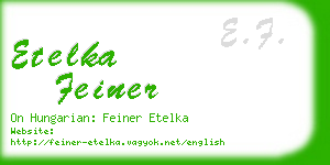 etelka feiner business card